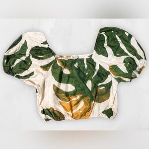 NWT Rachel Zoe Puff Sleeve Crop Top size XL